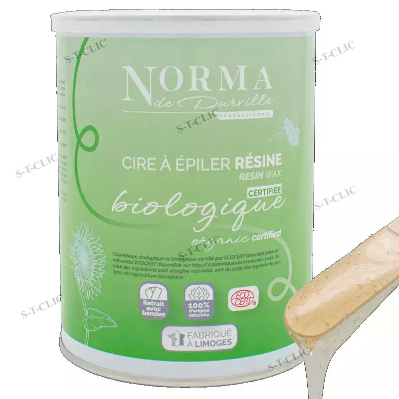 cire résine certifiée bio 100% d'origine naturelle pot