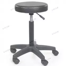 tabouret rond confort noir