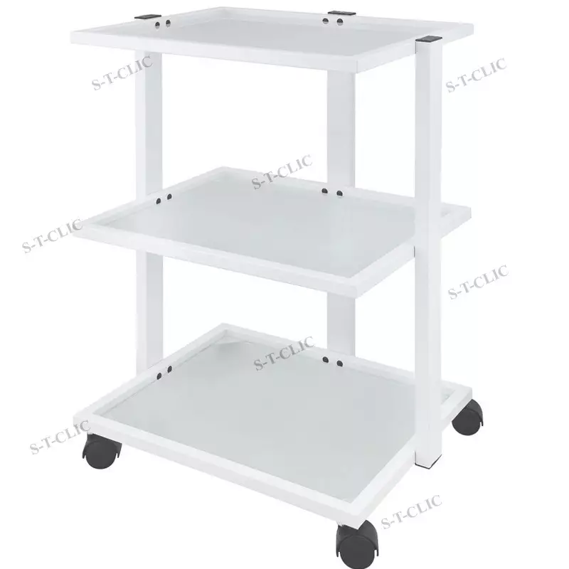 gueridon facile 3 étagères en verre