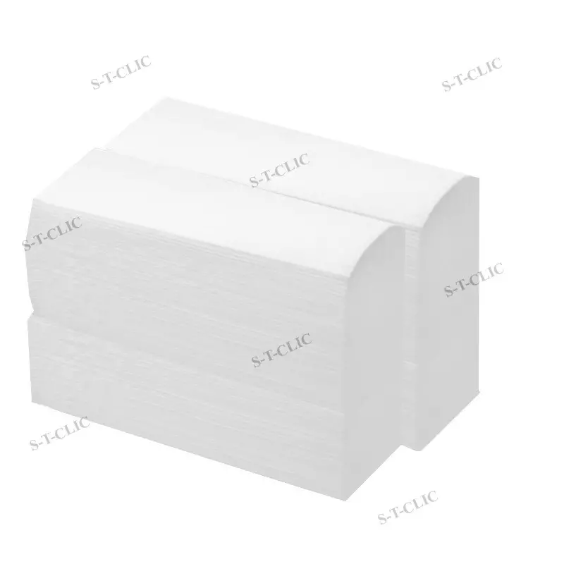 Essuie-mains En Papier Blanc - Format 22x34 Cm - Double épaisseur - Pliage En W - Carton De 32 Rouleaux - Pour Sanitaires Professionnels